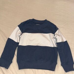 Nordstrom Kids Blue and White Striped Crewneck Sweatshirt 2 years